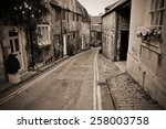 View Of An Old Empty Street In...
