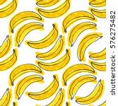 Seamless Pattern Of Bananas On...