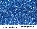 Close Up Of Blue Glitter With...