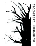 black ink paint splatter drip... | Shutterstock . vector #1691547052