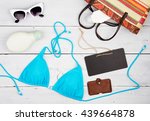 travel concept   summer women's ... | Shutterstock . vector #439664878