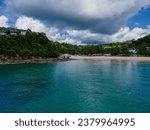 Small photo of Phuket Thailand-Oct 23 2023: Ao Yon Beach is a small, beautiful beach. The highlight of Beach is the white bridge. Ao Yon Beach is a popular tourist destination for both Thai and foreign tourists.