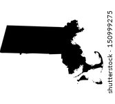 High detailed vector map - Massachusetts 