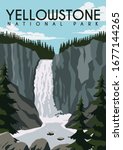 yellowstone vector illustration ... | Shutterstock .eps vector #1677144265