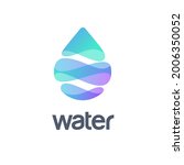 drop of water vector logo... | Shutterstock .eps vector #2006350052