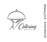 vector logo design. catering... | Shutterstock .eps vector #613794968