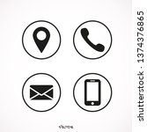 contact us icons. web icon set. ... | Shutterstock .eps vector #1374376865