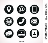   set of web icon symbol vector | Shutterstock .eps vector #1671089428