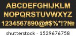 golden alphabet  letters and... | Shutterstock .eps vector #1529676758