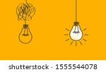 idea concept  creative bulb... | Shutterstock .eps vector #1555544078