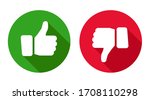 thumb up and thumb down sign.... | Shutterstock .eps vector #1708110298