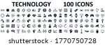 set of 100 technology icons....