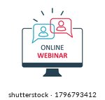 online webinar communication ... | Shutterstock .eps vector #1796793412