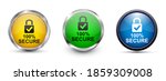 set 100 percent secure button ... | Shutterstock .eps vector #1859309008