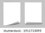 two realistic empty white paper ... | Shutterstock .eps vector #1911713095