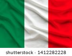 Silk national flag of italy...