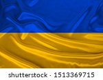 national flag of ukraine on... | Shutterstock . vector #1513369715
