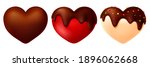 set of candy in heart shape... | Shutterstock .eps vector #1896062668