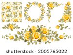 set of vintage floral design... | Shutterstock .eps vector #2005765022