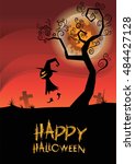 vector halloween background | Shutterstock .eps vector #484427128