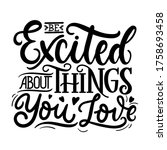 inspirational lettering poster... | Shutterstock .eps vector #1758693458