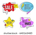 sale labels. isolated set... | Shutterstock .eps vector #640163485