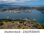 Pearl Harbor From Above - USS Missouri and the USS Arizona