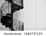 Spiral Iron Staircase With...