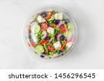 Healthy Greek Salad In Plastic...