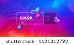 liquid color background design. ... | Shutterstock .eps vector #1121312792