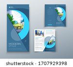 bi fold brochure or flyer... | Shutterstock .eps vector #1707929398