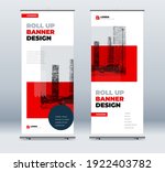 red business roll up banner.... | Shutterstock .eps vector #1922403782
