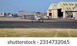 Small photo of A busy day at the airport, Squires Gate, Blackpool, Lancashire, United Kingdom, Europe on Thursday 1st, June, 2023