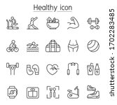 fitness   health icon set in... | Shutterstock .eps vector #1702283485