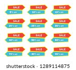 set of colorful sale icon... | Shutterstock .eps vector #1289114875