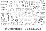 tribal doodle hand drawn vector ... | Shutterstock .eps vector #795831025