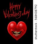 happy valentine's day greeting... | Shutterstock . vector #568438792