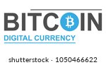 bitcoin logo with coin. bitcoin ... | Shutterstock .eps vector #1050466622