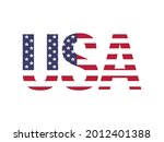 Usa Logo. Usa Text In Flag...