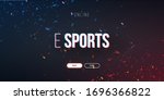 cyber sport banner with glitch... | Shutterstock .eps vector #1696366822