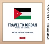 travel to jordan. discover and... | Shutterstock .eps vector #713782072