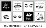 set with fashion cards with... | Shutterstock .eps vector #1464292148