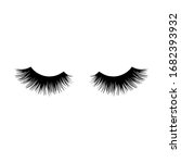 long black lashes vector... | Shutterstock .eps vector #1682393932