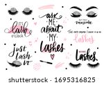 lashes  mascara  makeup set... | Shutterstock .eps vector #1695316825