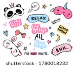 sleep masks and quotes vector... | Shutterstock .eps vector #1780018232