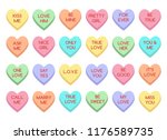 sweet heart candy. sweetheart... | Shutterstock .eps vector #1176589735