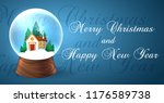 snowglobe banner for xmas... | Shutterstock .eps vector #1176589738
