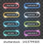 shop vector glow buttons. neon... | Shutterstock .eps vector #1415799305