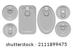 cans packaging lids. can cap... | Shutterstock .eps vector #2111899475