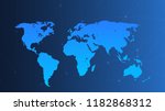 blank vector world map.... | Shutterstock .eps vector #1182868312